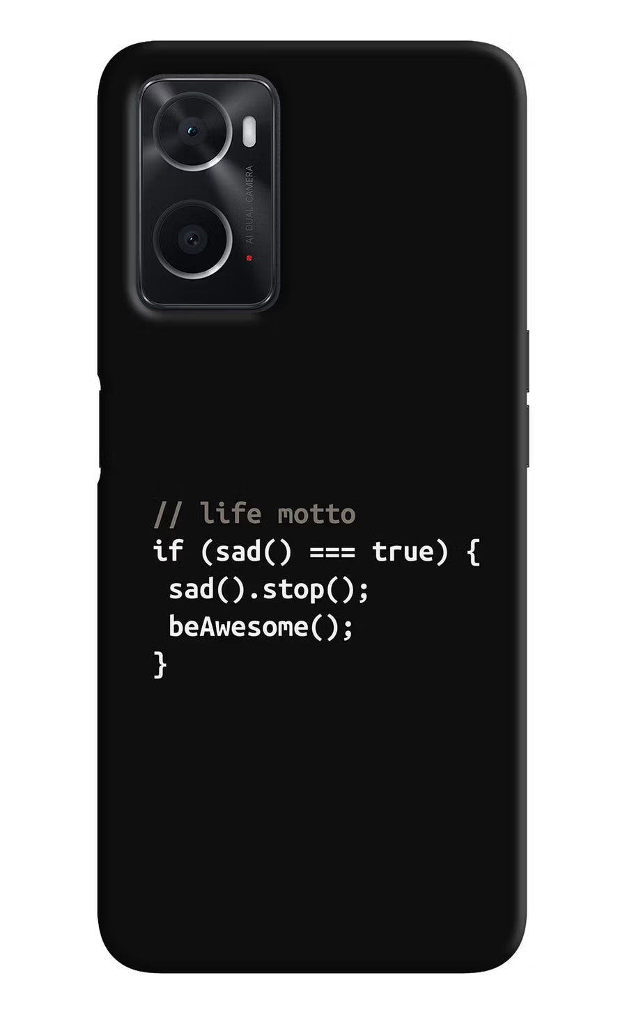Life Motto Code Oppo A76 Back Cover, Hard case