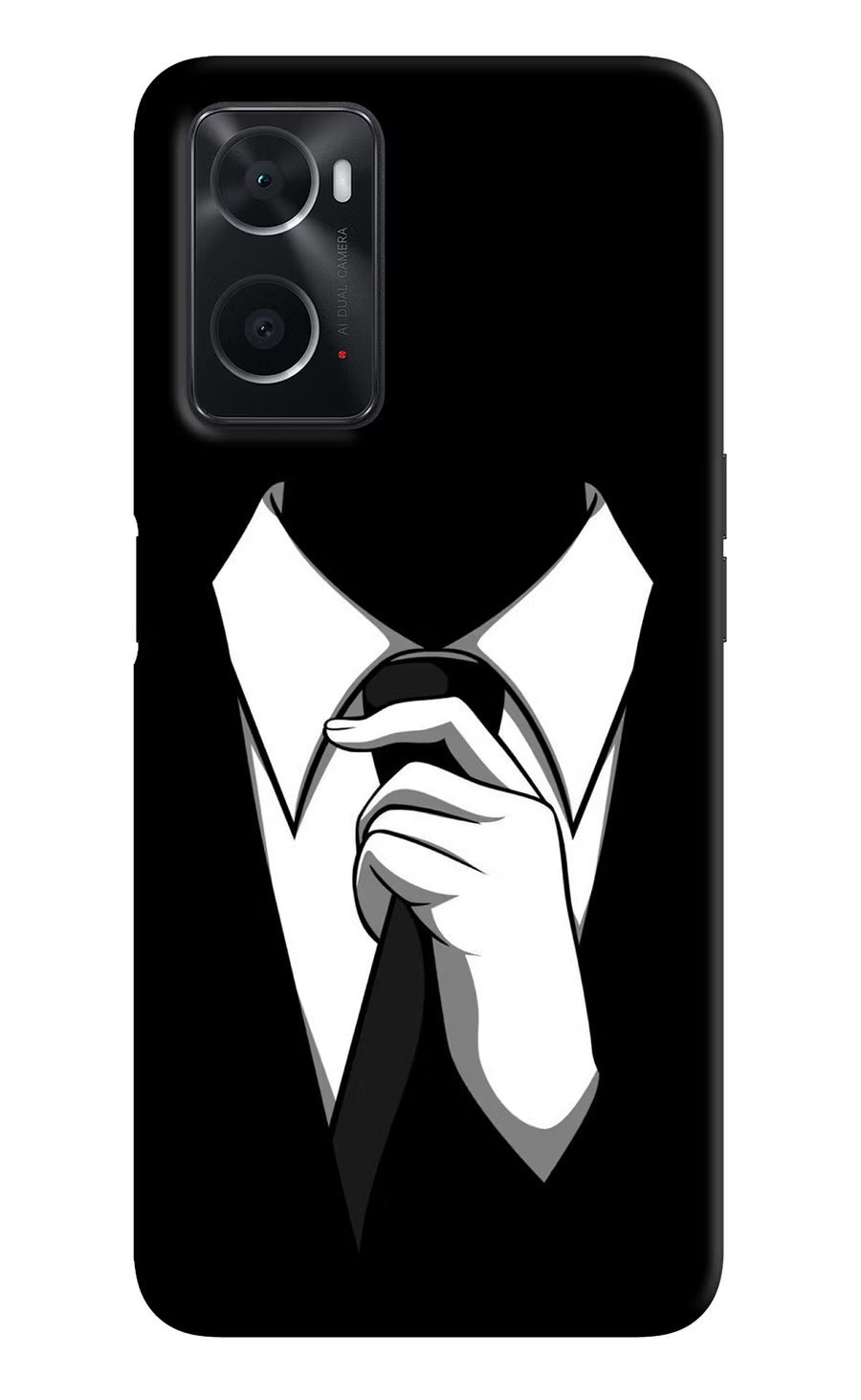 Black Tie Oppo A76 Back Cover, Hard case
