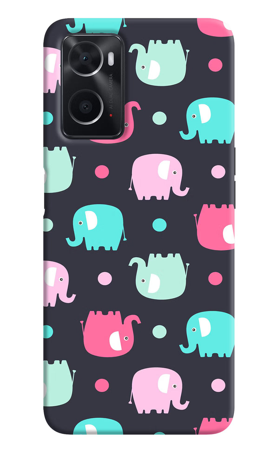 Elephants Oppo A76 Back Cover, Hard case