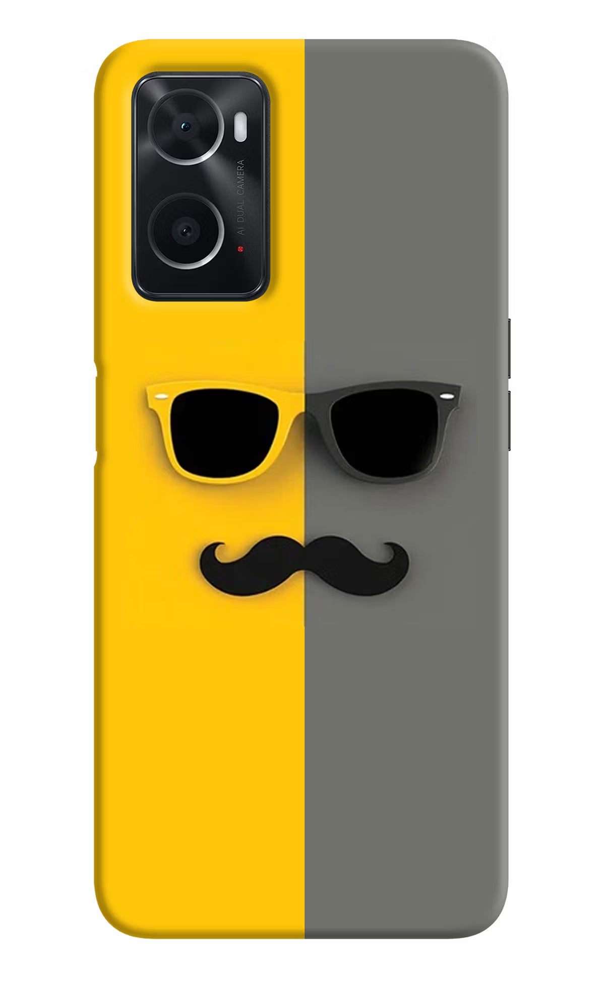 Sunglasses with Mustache Oppo A76 Back Cover