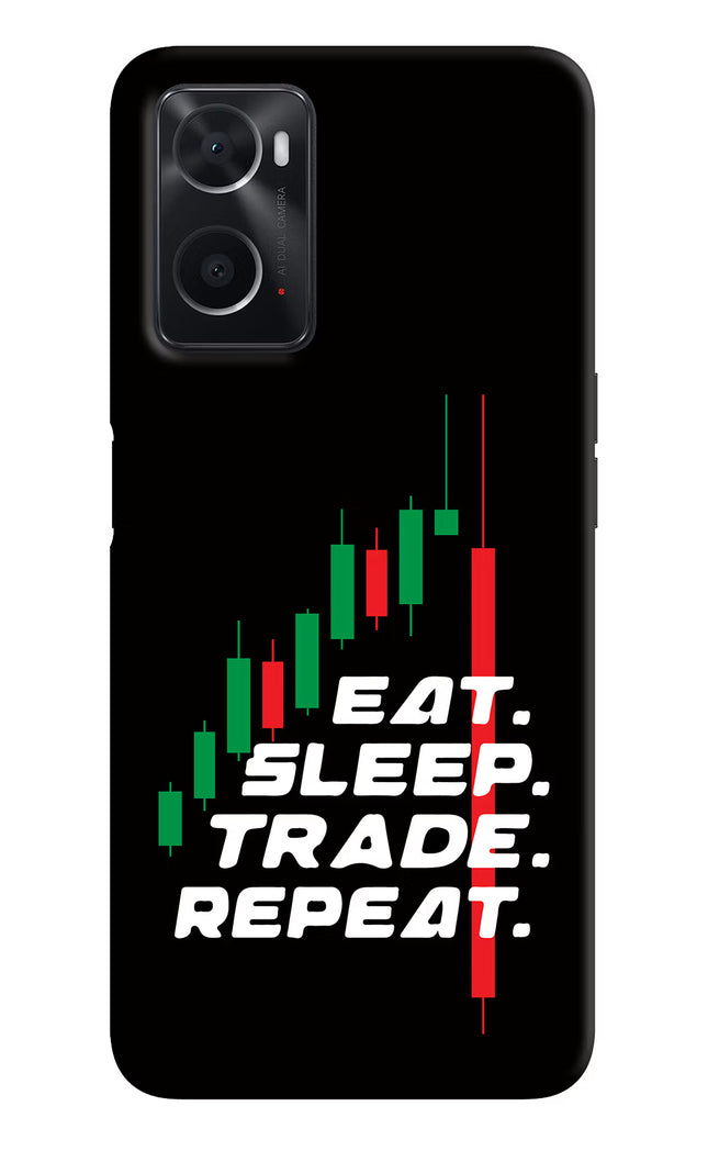 Eat Sleep Trade Repeat Oppo A76 Back Cover
