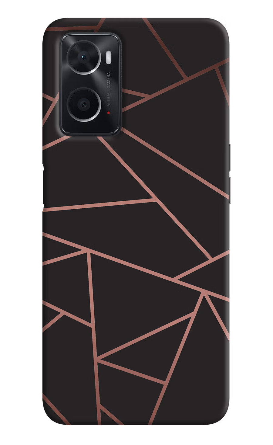 Geometric Pattern Oppo A76 Back Cover, Hard case