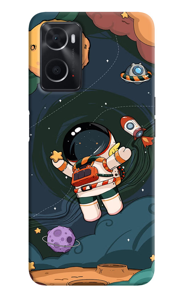 Cartoon Astronaut Oppo A76 Back Cover