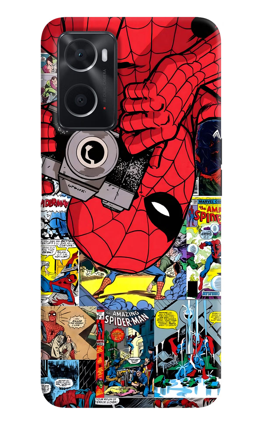 Spider Man Oppo A76 Back Cover, Hard case