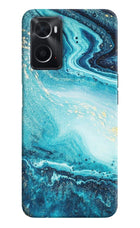 Blue Glitter Marble Oppo A76 Back Cover