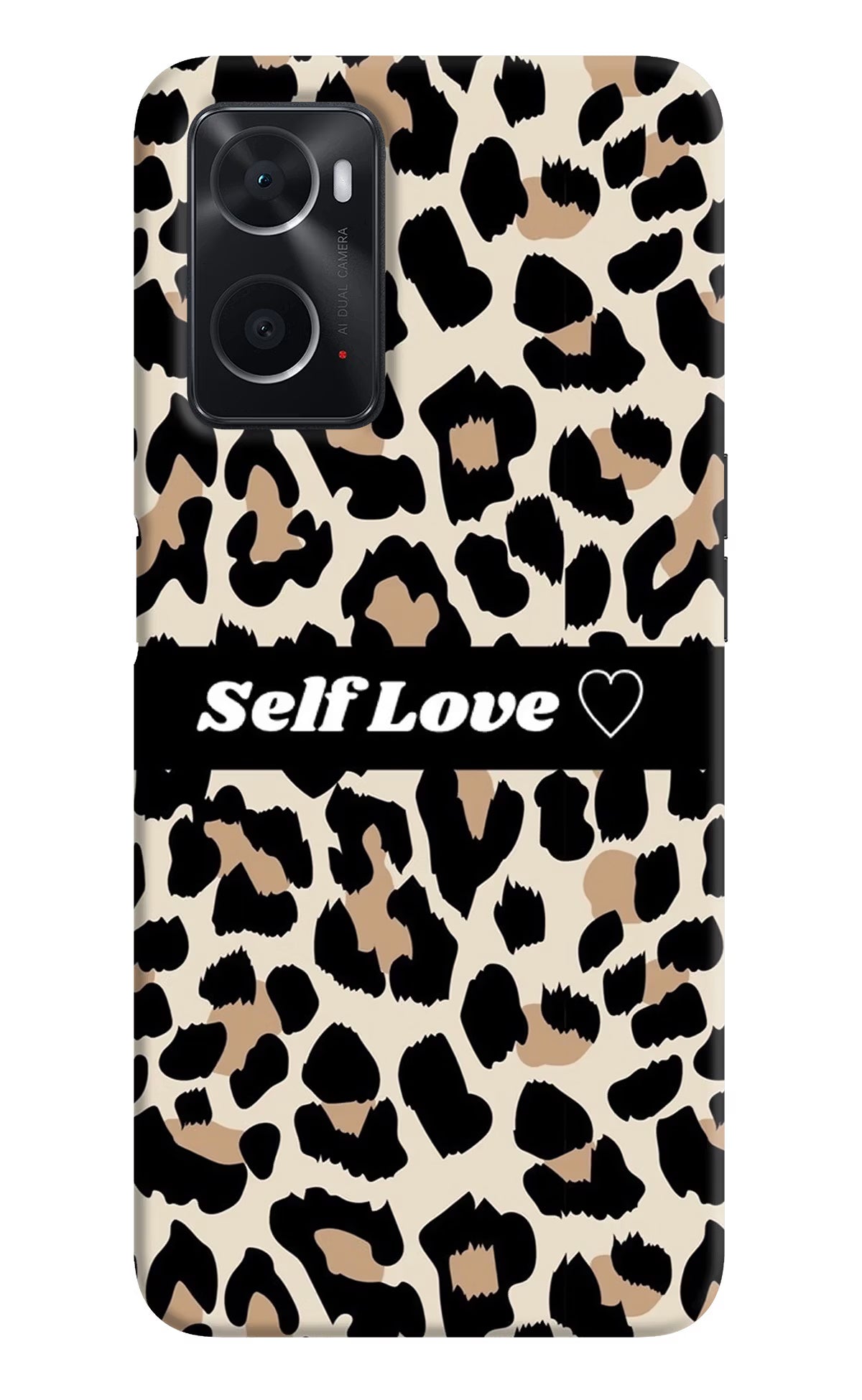 Leopard Print Self Love Oppo A76 Back Cover