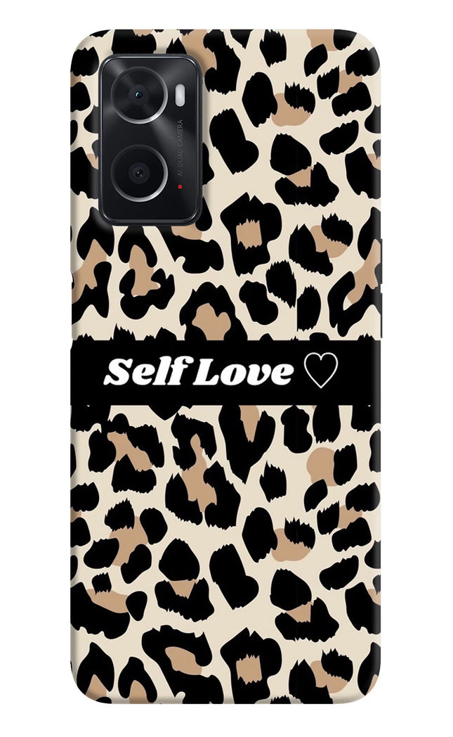 Leopard Print Self Love Oppo A76 Back Cover