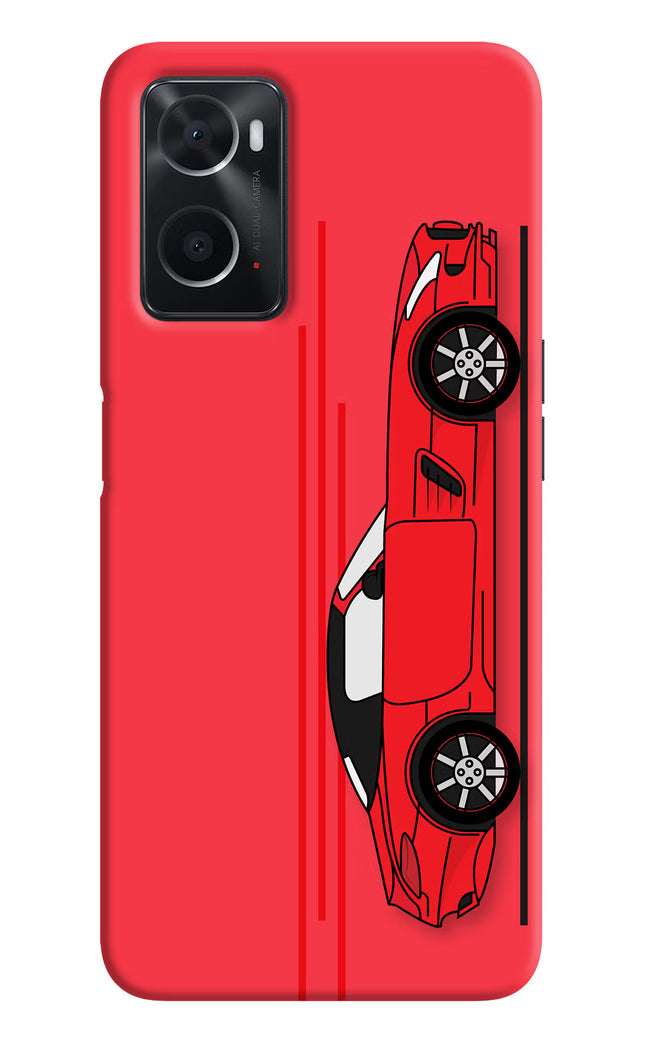 Red Velocity Oppo A76 Back Cover