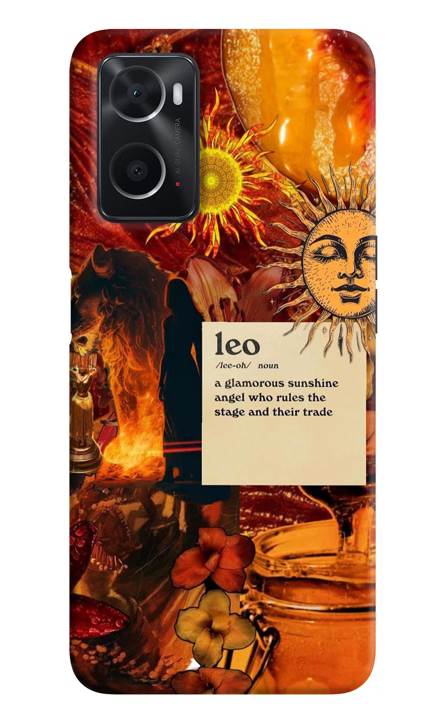 Leo Zodiac Oppo A76 Back Cover, Hard case