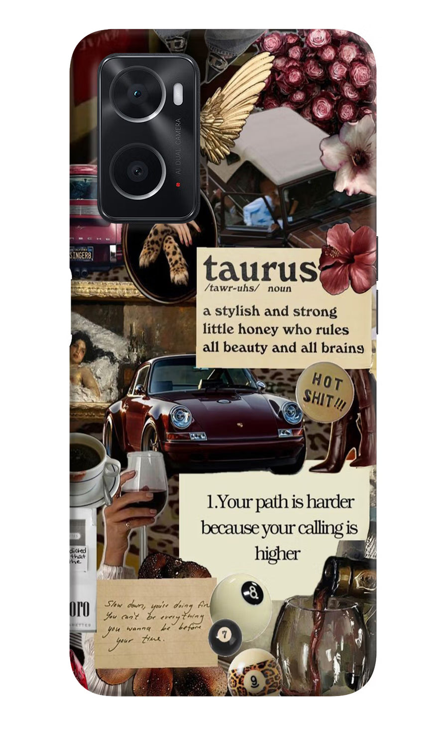 Taurus Zodiac Oppo A76 Back Cover, Hard case