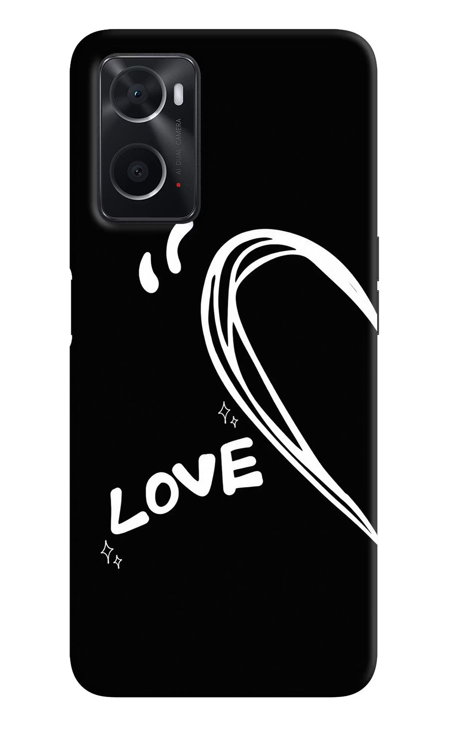 Love Line Oppo A76 Back Cover, Hard case