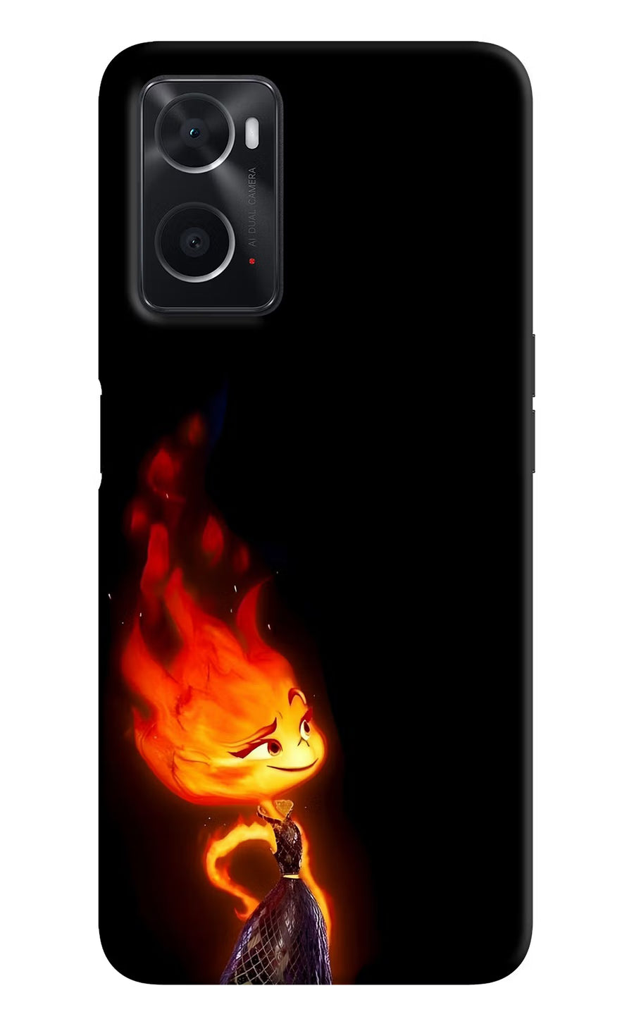 Ember Flame Oppo A76 Back Cover, Hard case