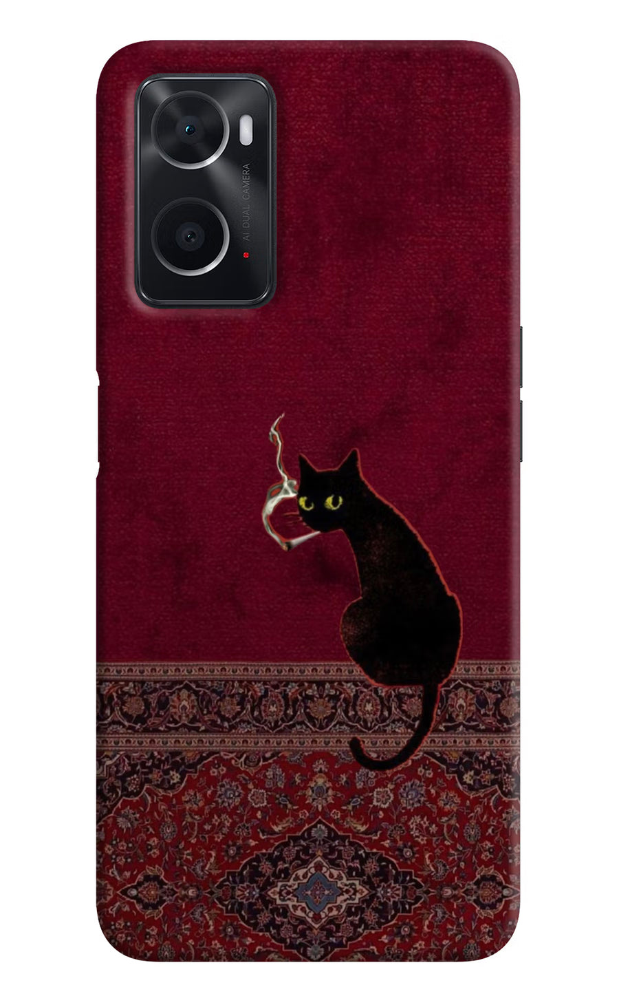 Midnight Cat Oppo A76 Back Cover, Hard case