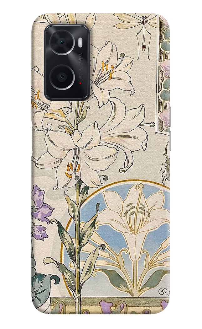 White Lily Oppo A76 Hard Case Back Cover by Casekaro