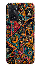 Folk Print Oppo A76 Hard Case Back Cover by Casekaro