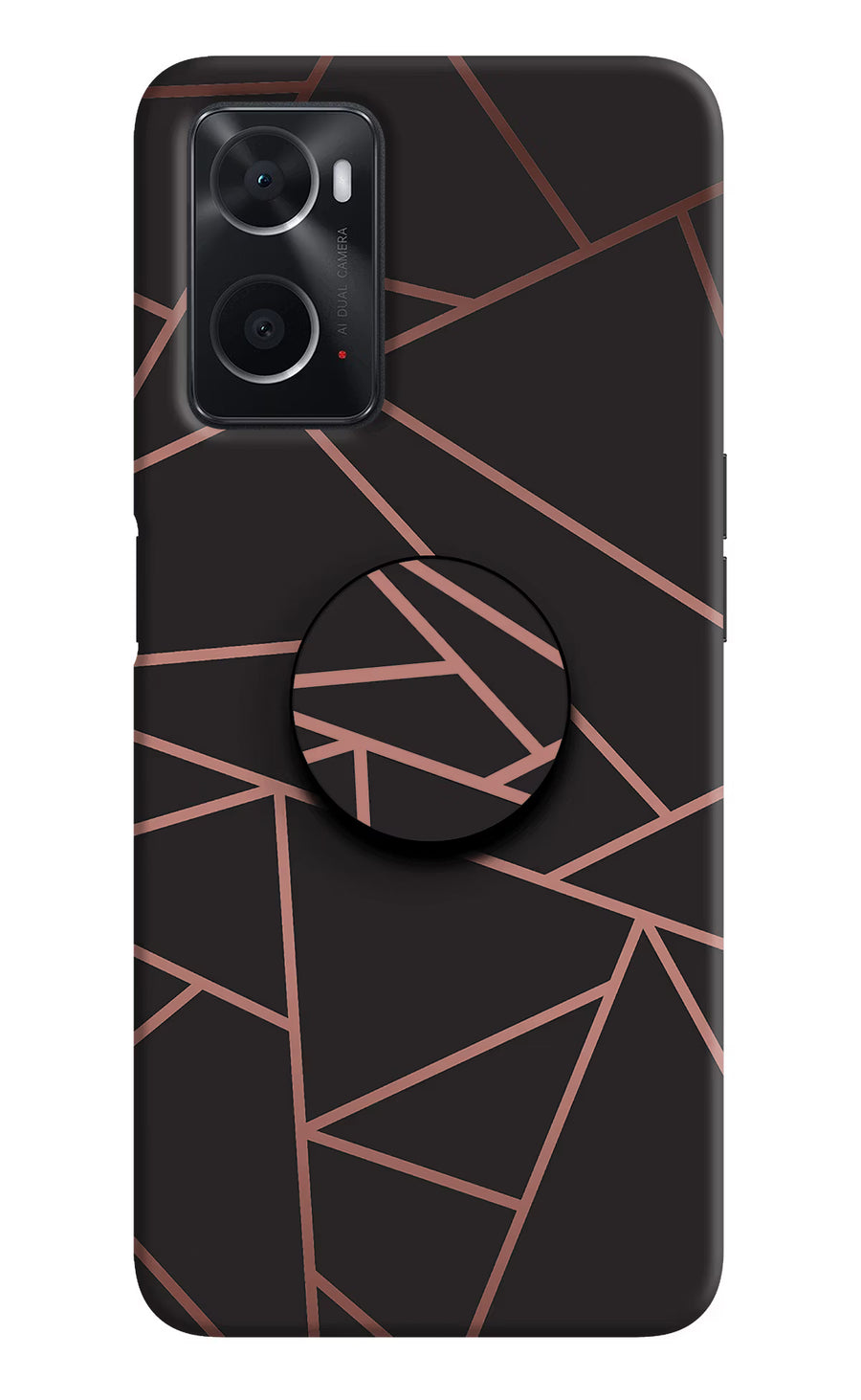 Geometric Pattern Oppo A76 Pop Case, Hard case