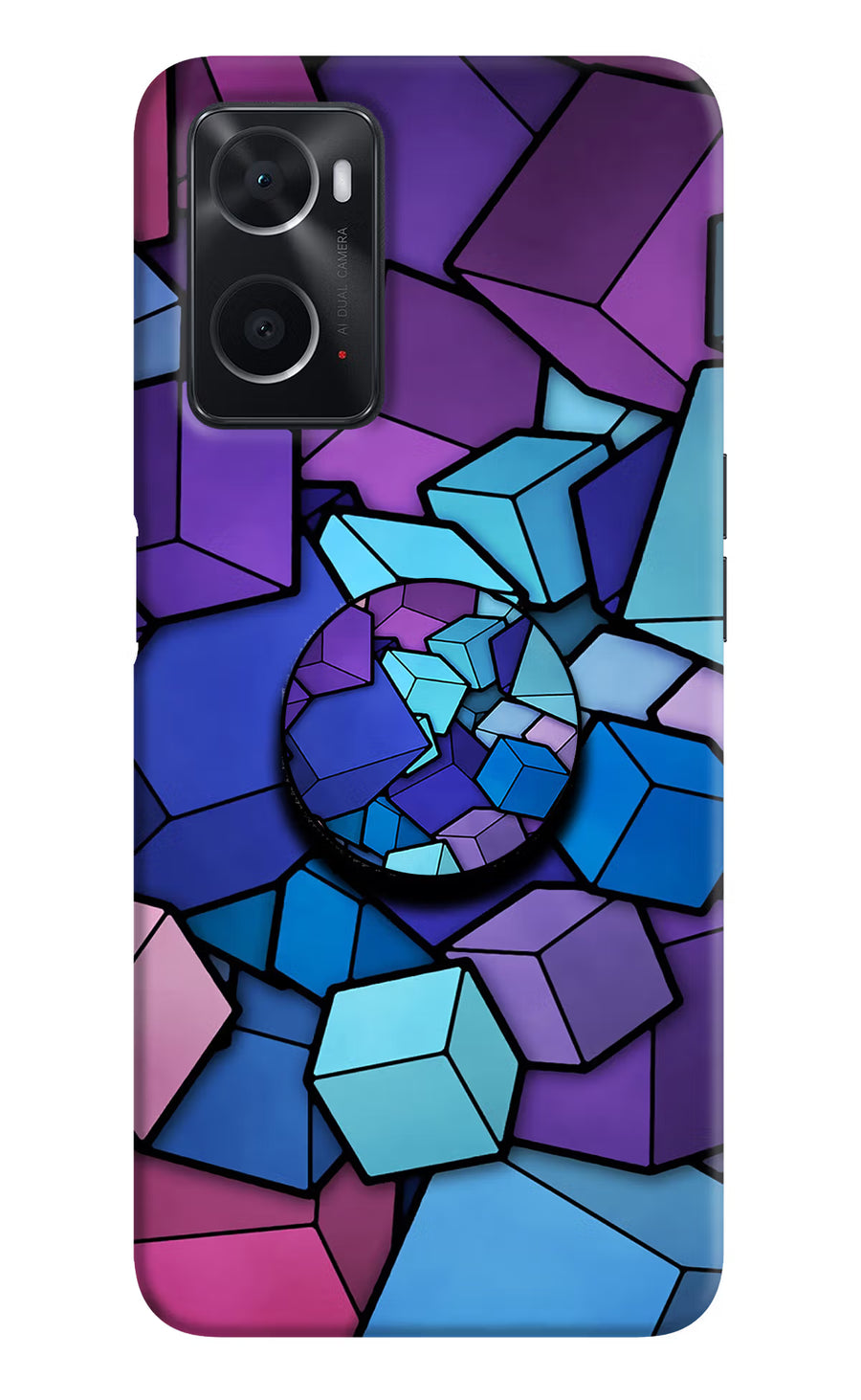Cubic Abstract Oppo A76 Pop Case, Hard case