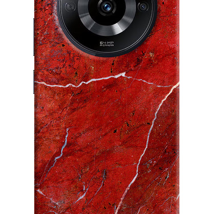 Red Marble Design Realme Narzo 60 5G Hard Case Back Cover by Casekaro