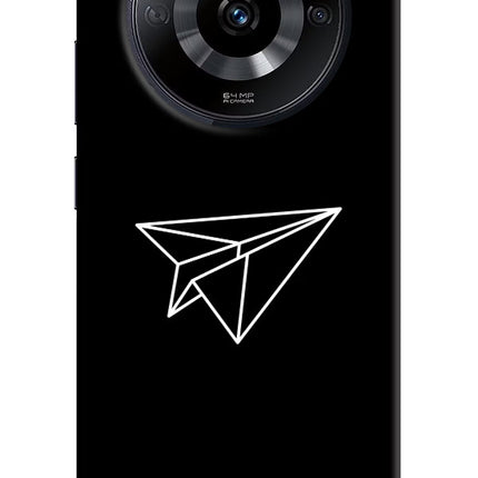 Paper Plane White Realme Narzo 60 5G Hard Case Back Cover by Casekaro