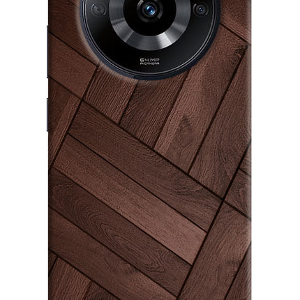 Wooden Texture Design Realme Narzo 60 5G Hard Case Back Cover by Casekaro