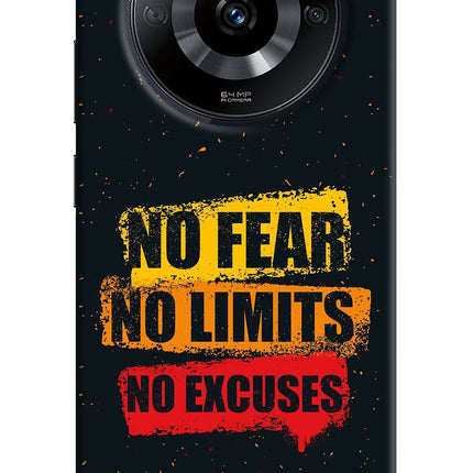 No Fear No Limits No Excuse Realme Narzo 60 5G Hard Case Back Cover by Casekaro