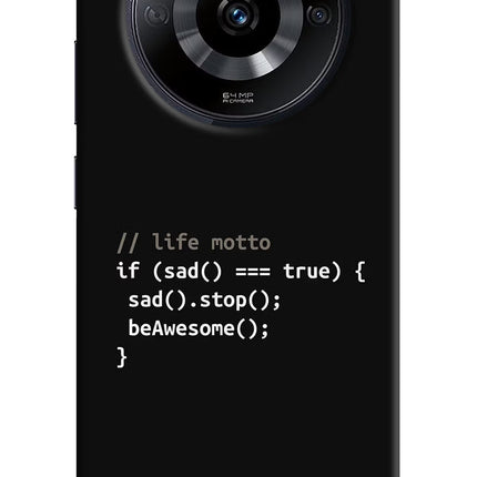 Life Motto Code Realme Narzo 60 5G Hard Case Back Cover by Casekaro