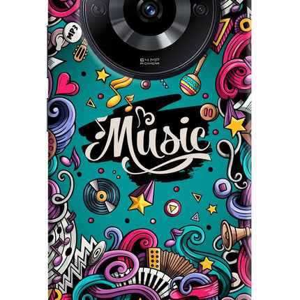 Music Graffiti Realme Narzo 60 5G Hard Case Back Cover by Casekaro