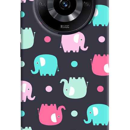 Elephants Realme Narzo 60 5G Hard Case Back Cover by Casekaro
