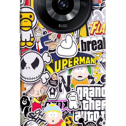 Sticker Bomb Realme Narzo 60 5G Hard Case Back Cover by Casekaro