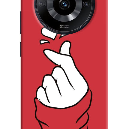 Korean Love Sign Realme Narzo 60 5G Hard Case Back Cover by Casekaro
