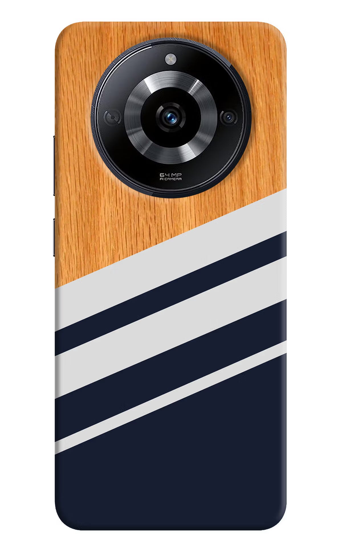 Blue and white wooden Realme Narzo 60 5G Back Cover