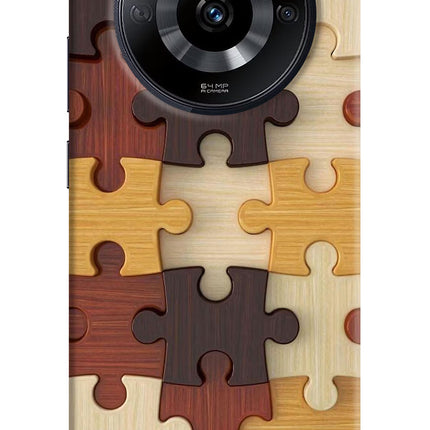 Wooden Puzzle Realme Narzo 60 5G Hard Case Back Cover by Casekaro