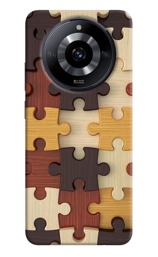 Wooden Puzzle Realme Narzo 60 5G Hard Case Back Cover by Casekaro