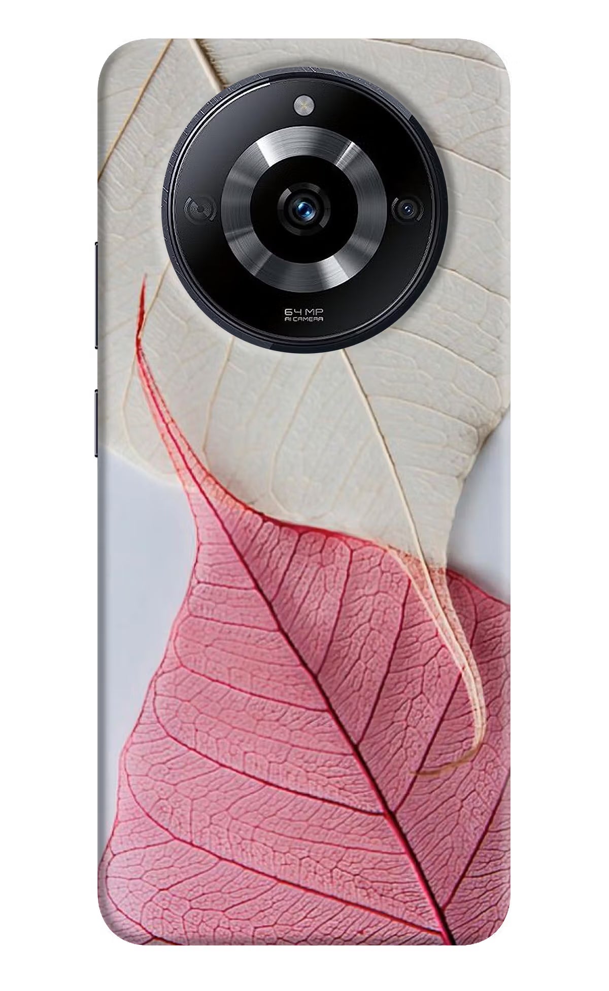 White Pink Leaf Realme Narzo 60 5G Back Cover