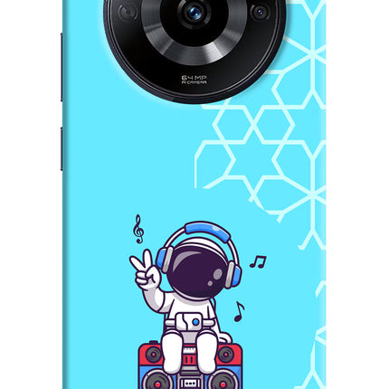 Cute Astronaut Chilling Realme Narzo 60 5G Hard Case Back Cover by Casekaro