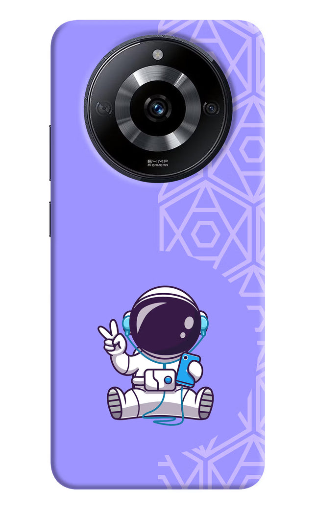 Cute Astronaut Chilling Realme Narzo 60 5G Hard Case Back Cover by Casekaro