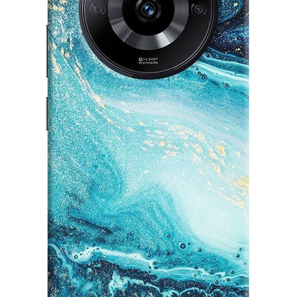 Blue Glitter Marble Realme Narzo 60 5G Hard Case Back Cover by Casekaro