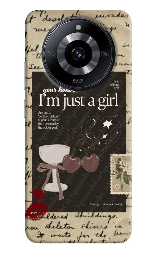I am just a girl Realme Narzo 60 5G Hard Case Back Cover by Casekaro