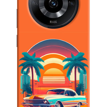 Palm Drive 80s Realme Narzo 60 5G Hard Case Back Cover by Casekaro
