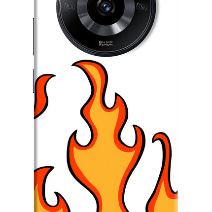 Fired Up – White Realme Narzo 60 5G Hard Case Back Cover by Casekaro