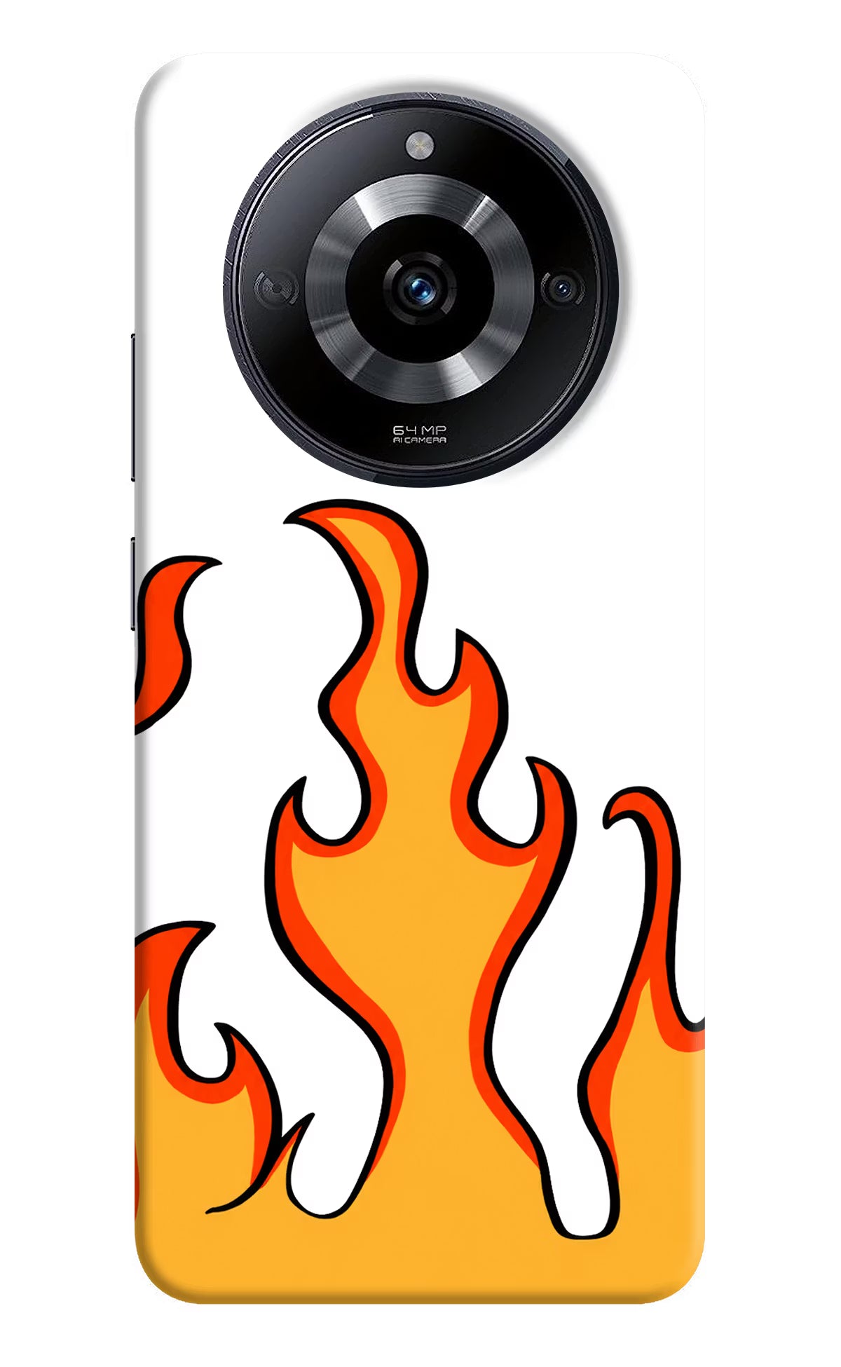 Fired Up – White Realme Narzo 60 5G Back Cover
