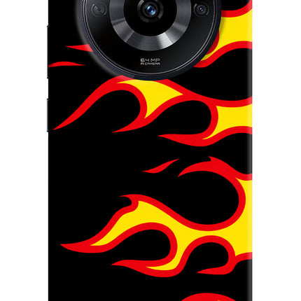Side Sweep Flames Realme Narzo 60 5G Hard Case Back Cover by Casekaro