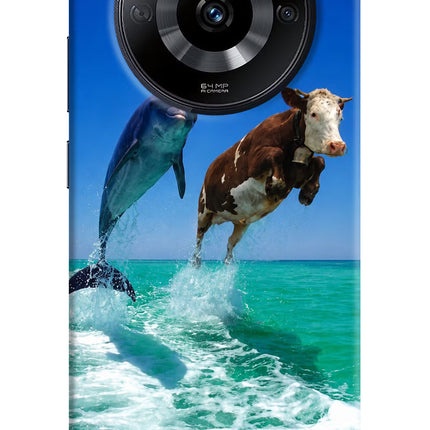 Dolphin vs Cow Realme Narzo 60 5G Hard Case Back Cover by Casekaro