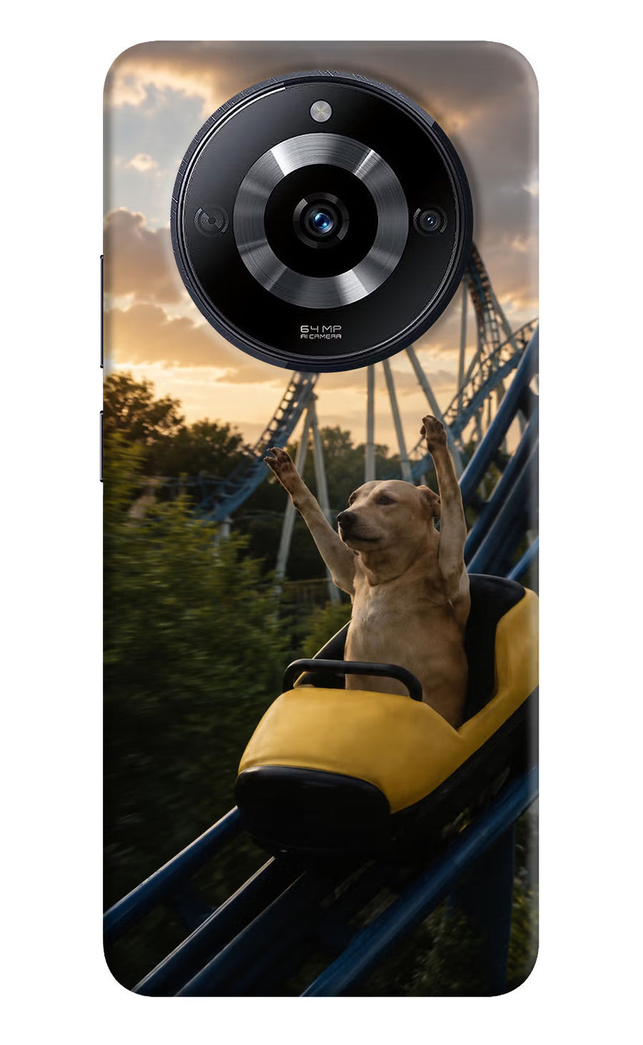 Rollercoaster Dog Realme Narzo 60 5G Back Cover, Hard case
