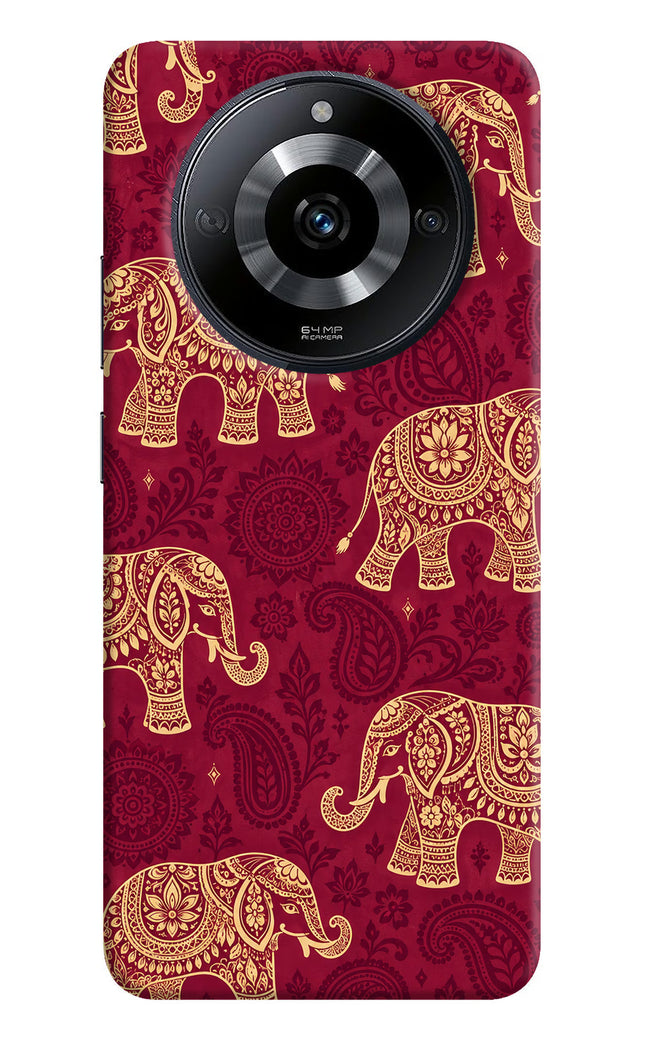 Maroon Elephant Realme Narzo 60 5G Hard Case Back Cover by Casekaro