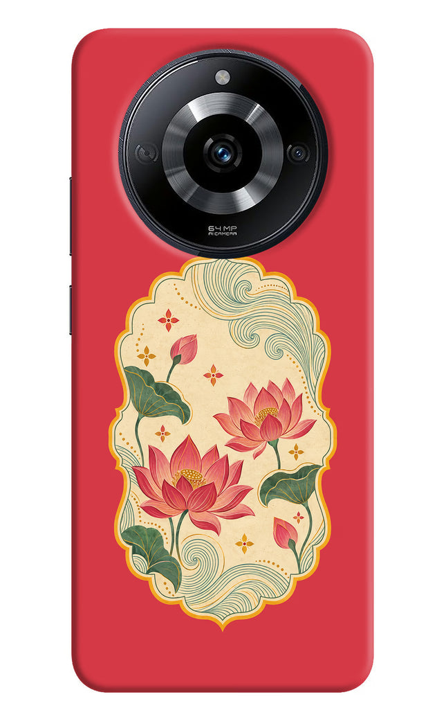Pink Lotus Realme Narzo 60 5G Hard Case Back Cover by Casekaro