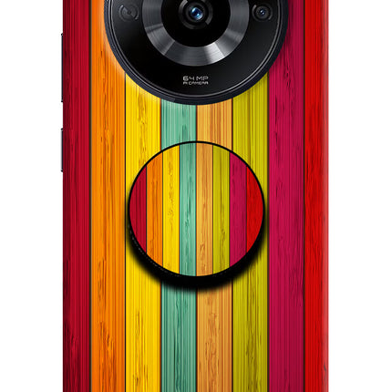 Multicolor Wooden Realme Narzo 60 5G Pop Case by Casekaro