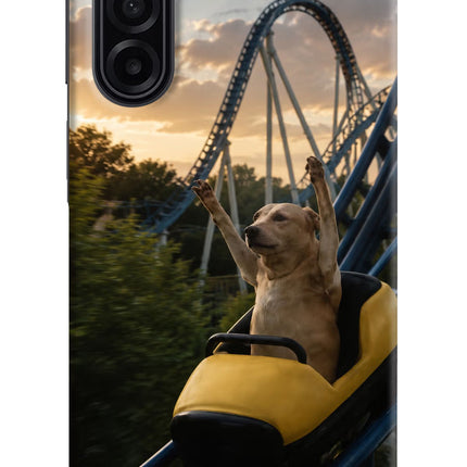 Rollercoaster Dog Samsung M17 5G Hard Case Back Cover by Casekaro