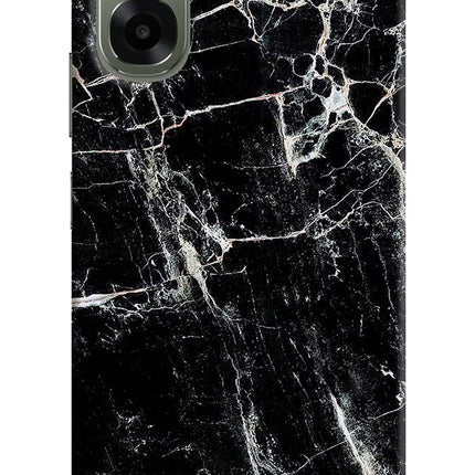Black Marble Texture Oppo A6x 5G Hard Case Back Cover by Casekaro