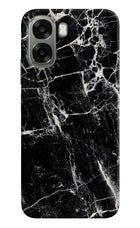 Black Marble Texture Oppo A6x 5G Hard Case Back Cover by Casekaro
